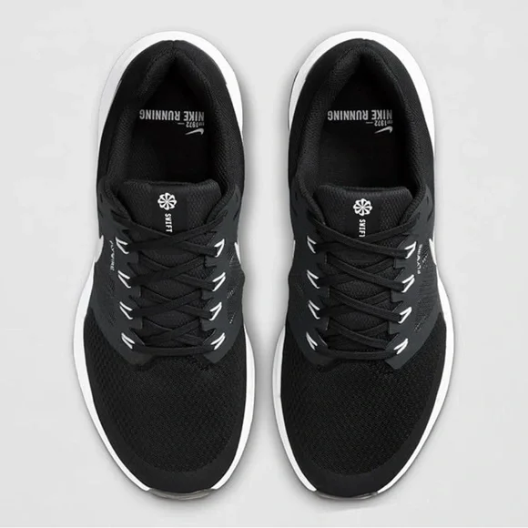 Nike Swift 3 Mens Black and White Running Shoes - Picture 3 of 5